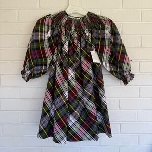 Strasburg NWT holiday dress heirloom plaid bishop smocked 3y